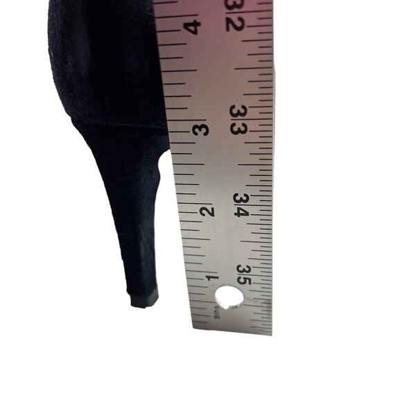 Rag & Bone Blue Suede Leather 3" Stiletto Heeled Moto Ankle Boots Zips Size 7 - Picture 10 of 16